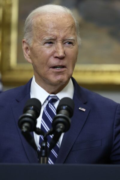 Biden implies in his statement that there is no danger at the moment, but an adversary is using anti-satellite weapons.